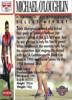 1996 Select AFL #212 Michael O’Loughlin Back